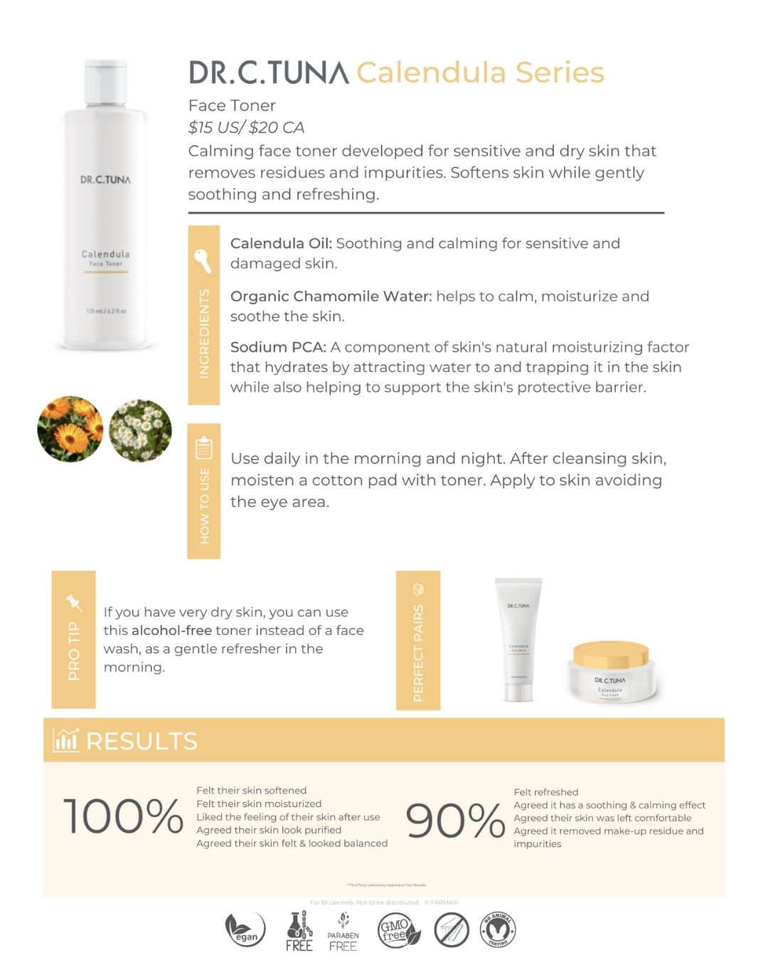 Dr. C. Tuna Calendula Face Toner