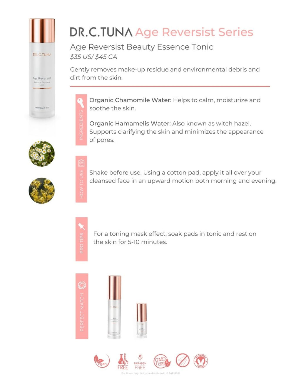 Dr. C. Tuna Age Reversist Beauty Essence Tonic